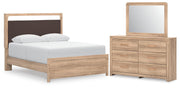 Ashley Furniture Kinlanni bedroom set with a stylish bed frame, matching nightstands, and a coordinated dresser in a modern bedroom.