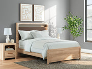 Ashley Furniture Kinlanni bedroom set with a stylish bed, matching nightstands, and coordinated bedroom furniture in a modern design.