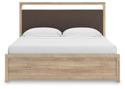 Ashley Furniture Kinlanni bedroom set featuring a stylish bed with a headboard and matching nightstands in a modern design.