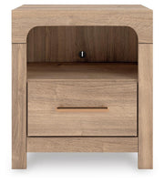 Ashley Furniture Kinlanni bedroom set featuring a stylish bed frame with a headboard and matching bedroom furniture.