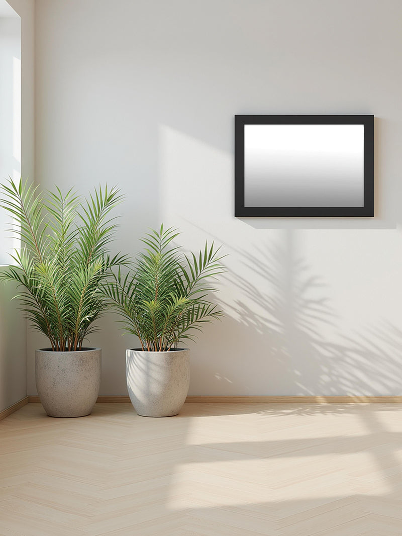 Ashley Furniture Maribel bedroom mirror with a sleek rectangular design and a polished wood frame.
