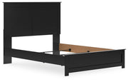 Ashley Furniture Maribel Bed with a stylish upholstered headboard and sleek frame, viewed from an angle.