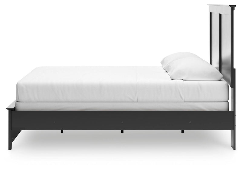 Ashley Furniture Maribel Bed with dark wood finish, showcasing a stylish and sturdy bedroom bed with elegant design details.