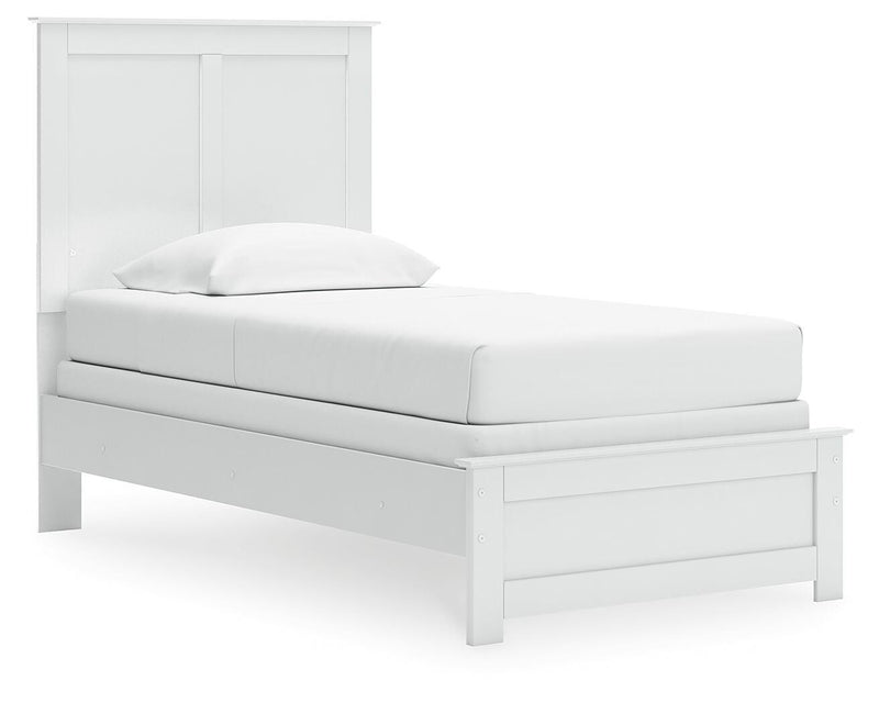 Ashley Furniture Bostwick Shoals Bed with a dark wood finish, showcasing a stylish, modern bedroom centerpiece with clean lines and elegant design.