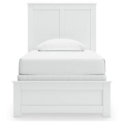 Ashley Furniture Bostwick Shoals Bed with a headboard featuring a warm wood finish and classic design.