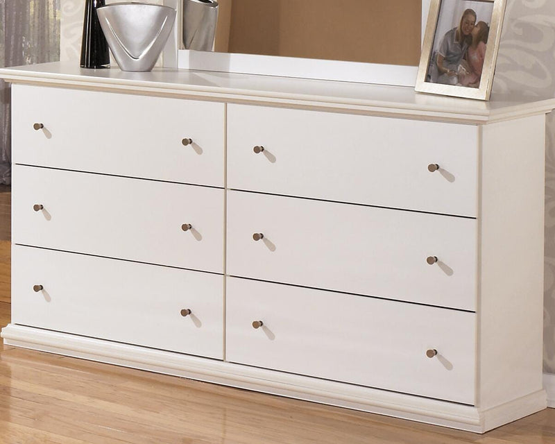 Ashley Furniture Bostwick Shoals youth dresser with multiple drawers, wooden finish, and modern design for kids' bedroom storage.