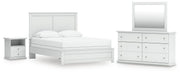 Ashley Furniture Bostwick Shoals bedroom set featuring a bed, dresser, and nightstands in a stylish, modern design.