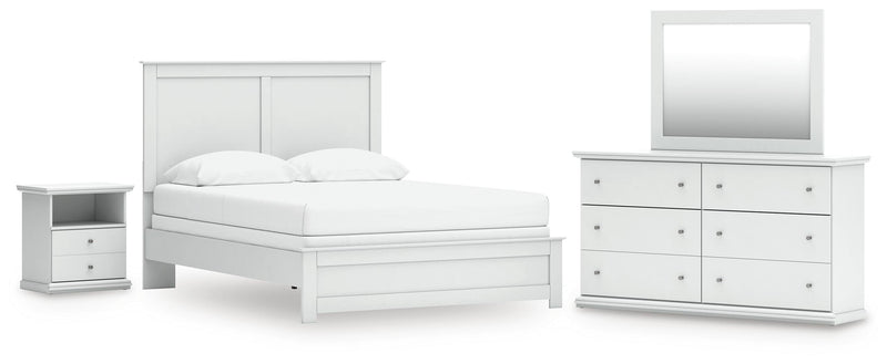 Ashley Furniture Bostwick Shoals bedroom set featuring a bed, dresser, and nightstands in a stylish, modern design.