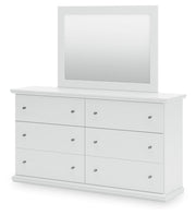 Ashley Furniture Bostwick Shoals bedroom set with a bed, dresser, and nightstands in a modern bedroom scene.