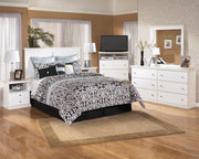 Ashley Furniture Bostwick Shoals youth dresser with multiple drawers and a dark wood finish, showcasing its modern design.