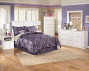 Ashley Furniture Bostwick Shoals youth dresser with multiple drawers and a sleek wood finish, featuring a modern design.