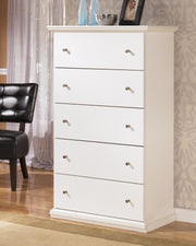 Bostwick Shoals youth chest of drawers by Ashley Furniture with a modern wooden finish and multiple storage drawers.