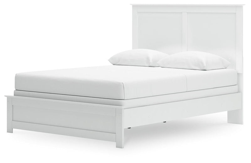Ashley Furniture Bostwick Shoals Bed with a dark wood finish, showcasing a stylish and sturdy bed frame with a headboard and footboard.