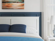 Ashley Furniture Bostwick Shoals bedroom set with a bed, dresser, and nightstands in a modern bedroom scene.