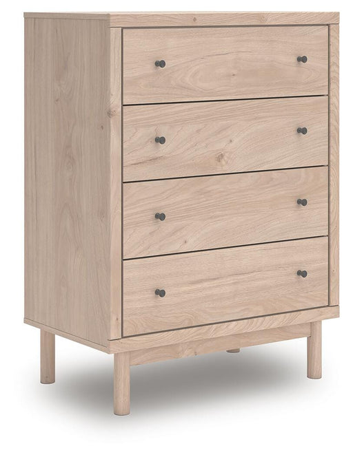 Ashley Furniture Arloster Chest of Drawers, angled view showing dark wood finish and multiple drawers with metal handles.