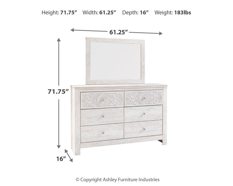 Ashley Furniture Paxberry youth bedroom set with a bed, dresser, and nightstand in a cozy, modern design.