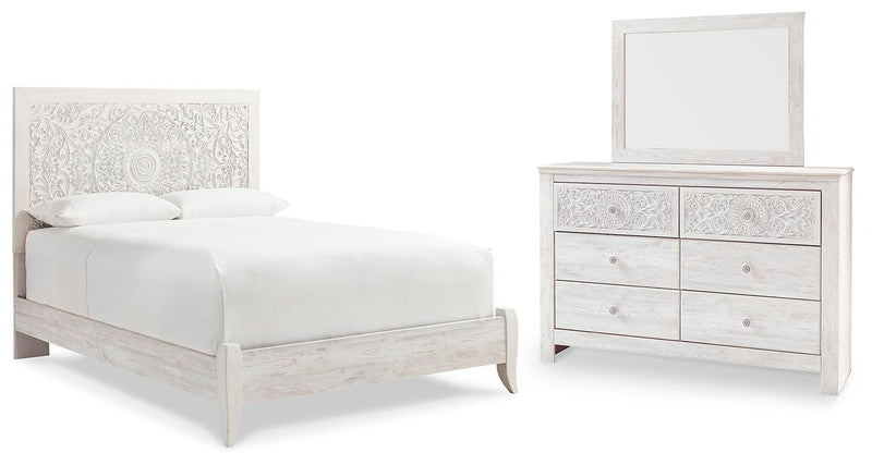 Ashley Furniture Paxberry youth bedroom set with a bed, dresser, and nightstand in a modern design.