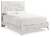 Ashley Furniture Paxberry youth bedroom set with a bed, dresser, and nightstand in a modern design, shown from an angled side view.