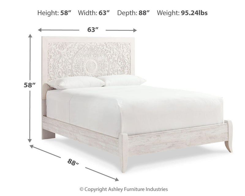 Ashley Furniture Paxberry youth bedroom set with a bed, dresser, and nightstand in a modern wood finish.