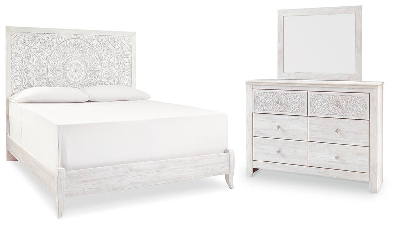 Ashley Furniture Paxberry Youth Bedroom Set with bed, dresser, and nightstand in a modern wood finish.