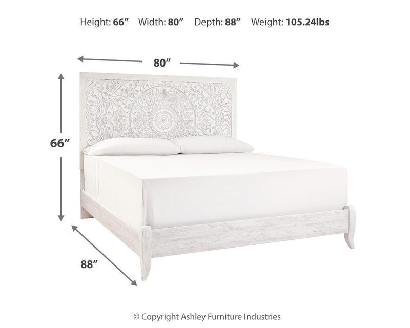 Ashley Furniture Paxberry youth bedroom set featuring a bed, dresser, and nightstand with a rustic wood finish.