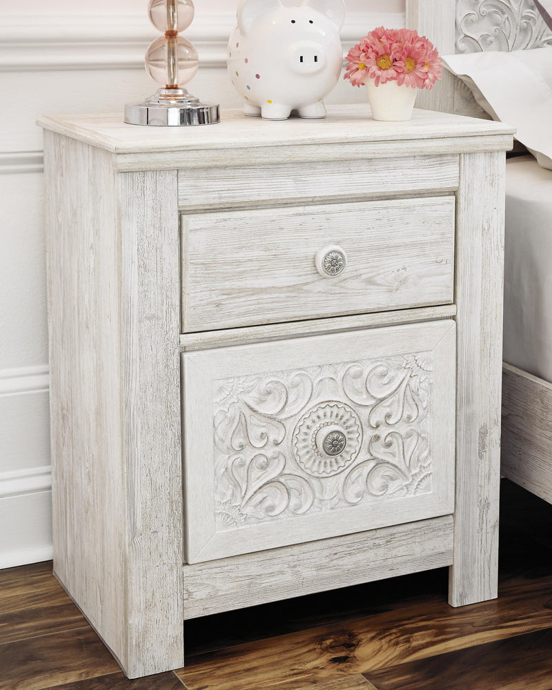 Ashley Furniture Paxberry youth bedroom set with a bed, dresser, and nightstand in a modern, stylish design.