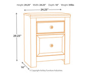 Ashley Furniture Paxberry youth bedroom set featuring a bed, dresser, and nightstand in a warm, rustic wood finish.