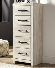 Ashley Furniture Cambeck narrow chest of drawers with multiple drawers, crafted in a sleek, modern design.