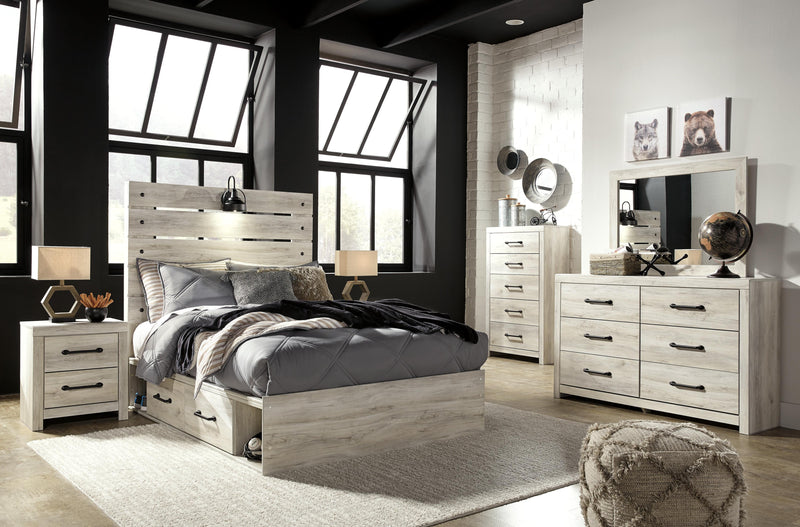 Ashley Furniture Cambeck youth bed with two storage drawers, featuring a sturdy frame and a sleek, modern design.