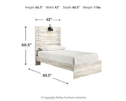 Ashley Furniture Cambeck Bed showing a sturdy wooden frame with a classic design and neutral finish.