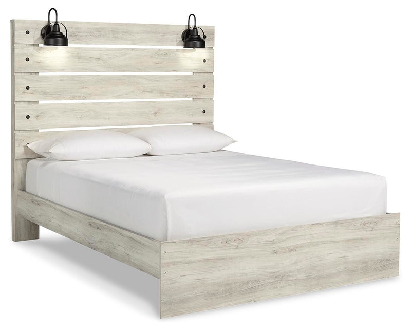 Ashley Furniture Cambeck Bed with a sturdy wooden frame and elegant design, shown from a side angle.