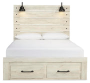 Ashley Furniture Cambeck bed with two storage drawers, showcasing a modern bed frame with a headboard and built-in storage drawers.