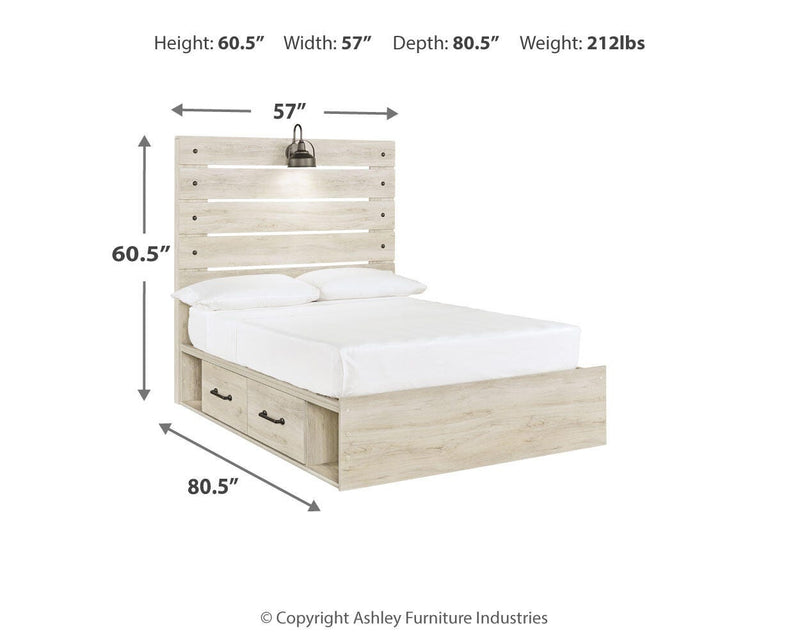 Ashley Furniture Cambeck youth bed with two storage drawers, featuring a sturdy frame and a stylish design for kids' bedrooms.