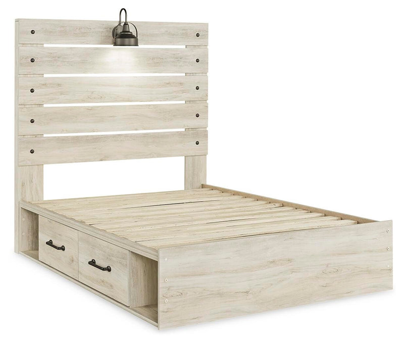 Ashley Furniture Cambeck youth bed with two storage drawers, featuring a sturdy frame and sleek design for kids' bedrooms.