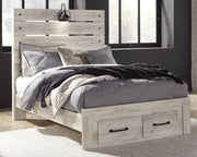 Ashley Furniture Cambeck bed with two storage drawers, featuring a modern design and a sturdy wooden frame.
