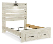 Ashley Furniture Cambeck Bed with two storage drawers, featuring a sturdy frame and sleek design in the image.
