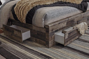 Ashley Furniture Derekson youth bed with six spacious storage drawers, ideal for kids' bedrooms and organization.