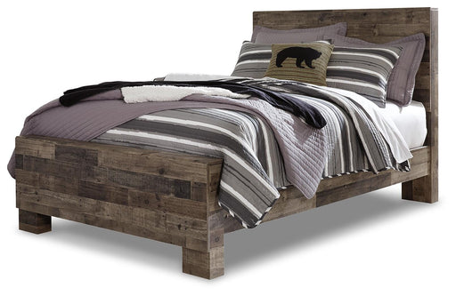 Ashley Furniture Derekson Youth Bed with a modern design, featuring a sturdy frame and a sleek finish suitable for a child's bedroom.