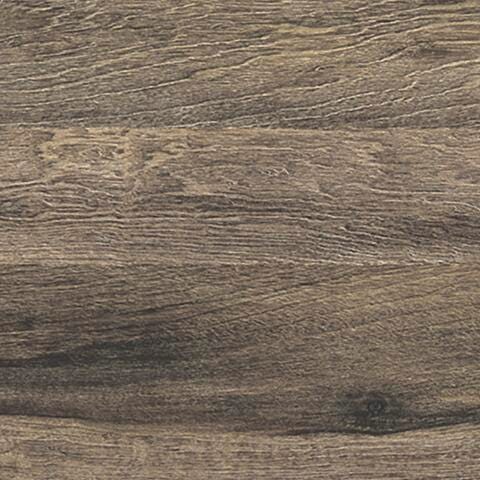Ashley Furniture Elbrim chest of drawers with a dark wood finish and sleek metal handles, showcasing storage drawers.