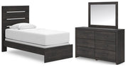 Ashley Furniture Hollivern bedroom set featuring a modern bed frame, matching nightstands, and stylish bedroom decor.