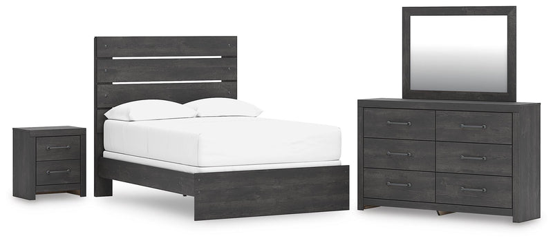 Ashley Furniture Hollivern bedroom set with a modern bed frame, matching nightstands, and coordinating bedroom furniture in a stylish design.