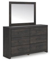 Ashley Furniture Hollivern dresser and mirror set, featuring a spacious wooden dresser with a matching mirror in a stylish design.