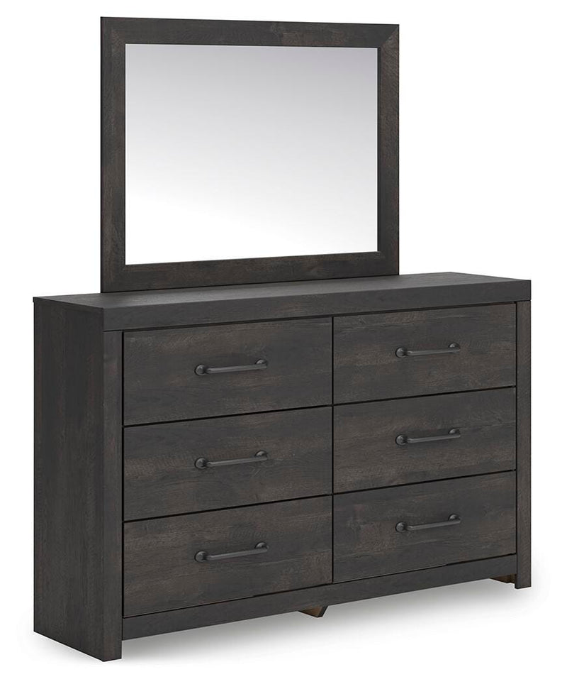 Ashley Furniture Hollivern dresser and mirror set, featuring a spacious wooden dresser with a matching mirror in a stylish design.