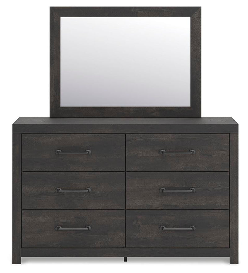 Ashley Furniture Hollivern bedroom set featuring a modern bed frame with a stylish headboard and matching bedroom furniture.