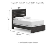 Ashley Furniture Hollivern Bedroom Set with a bed frame, matching nightstands, and dresser in a modern bedroom setting.
