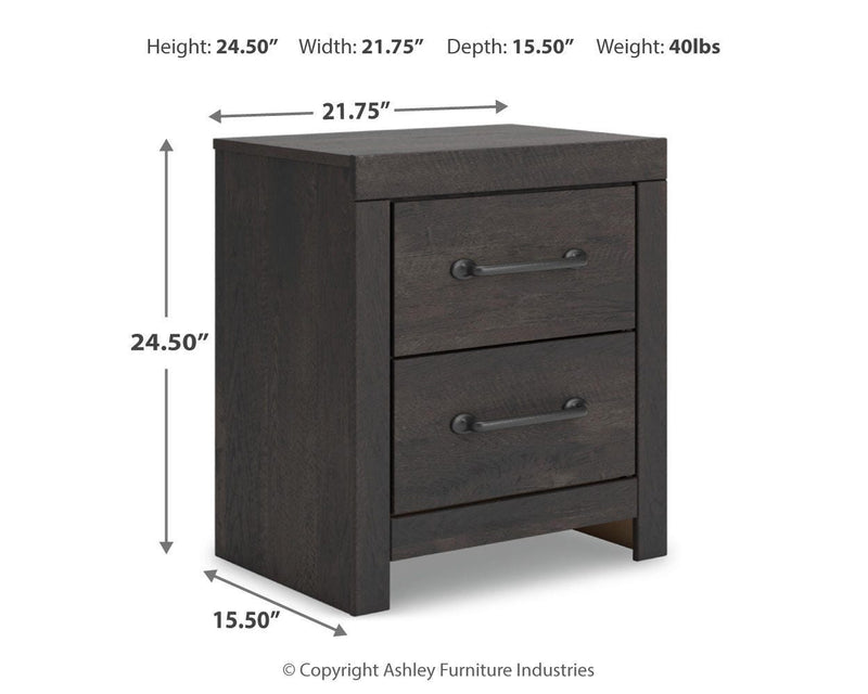Ashley Furniture Hollivern Bedroom Set featuring a modern bed frame, matching nightstands, and a stylish bedroom decor.