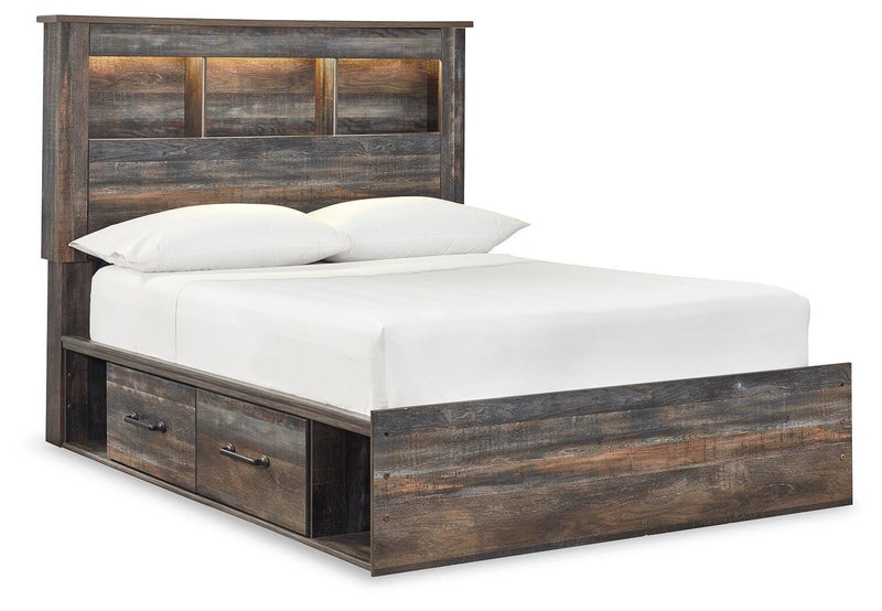 Ashley Furniture Drystan Youth Bed with two storage drawers, featuring a sturdy wooden frame and a sleek, modern design.