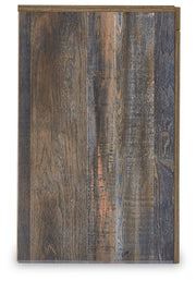 Ashley Furniture Drystan nightstand with a dark wood finish and modern design, featuring a single drawer and open shelf.