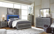 Ashley Furniture Lodanna Bedroom Set with a modern bed frame, nightstands, and matching dresser in a stylish bedroom setting.