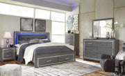 Ashley Furniture Lodanna bedroom set with a bed frame, nightstands, and dresser in a modern wood finish.